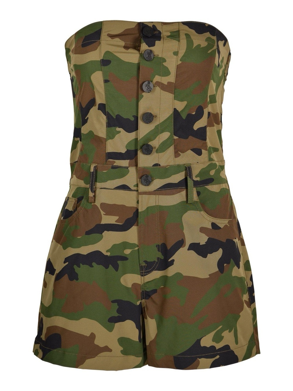 Camouflage Cargo romper - Green Brown Black Tan